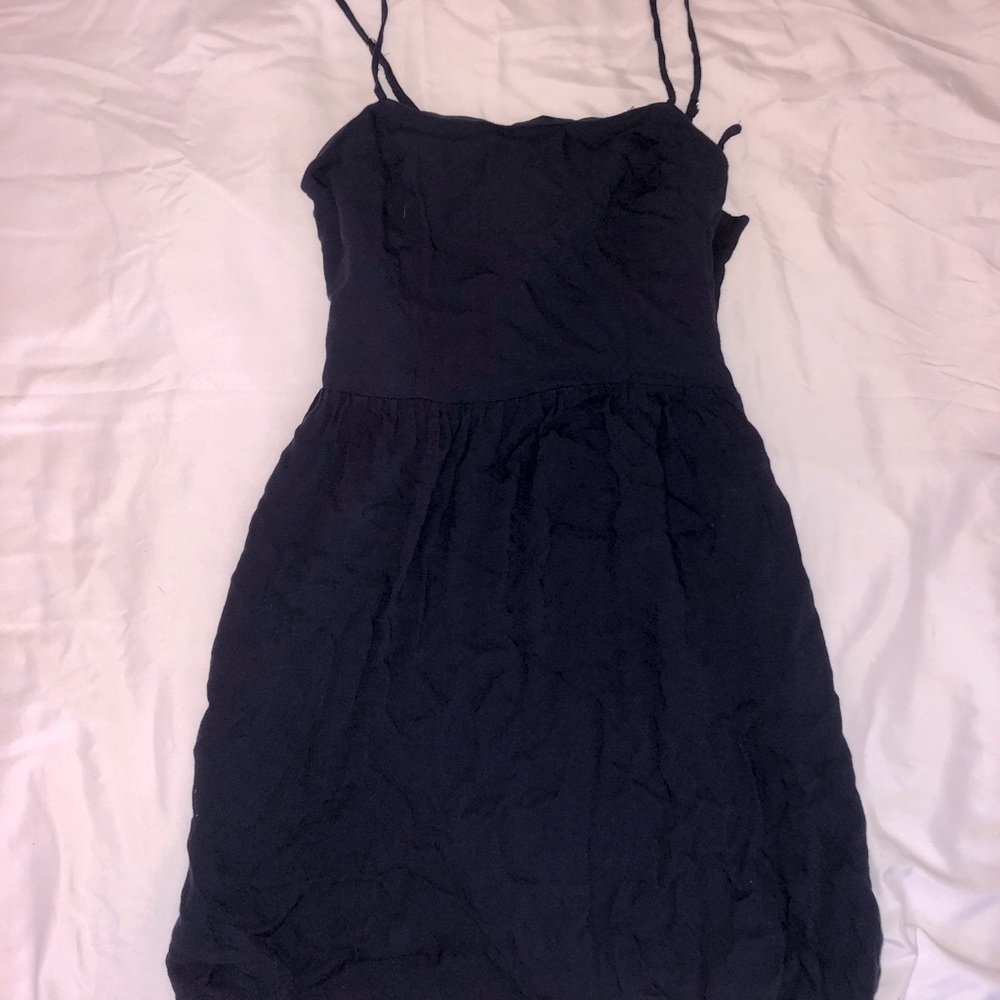 Navy blue mini dress (ignore the wrinkles)